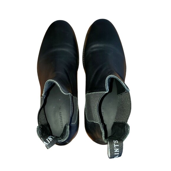Allsaints Chelsea Boots Black Leather All Saints Women's Size 10 EUR Size 41 - Picture 8 of 12